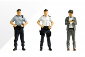 Tiny 1/43 Figure Set 04 Policemen & Man in Suit