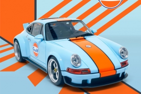 Pop Race 1/18 Porsche Singer DLS Gulf Livery