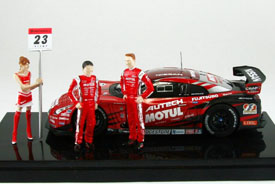 Ebbro Nissan GT-R Super GT500 2012 #23 Motul Autech w/ figures